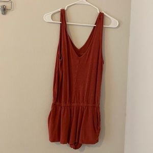 Burnt Orange Tank Top Romper